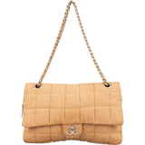 Chanel Quilted Nylon Chocolate Bar Jumbo Flap Shoulder Bag