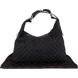 Gucci Monogram GG Canvas Horsebit Shoulder Bag