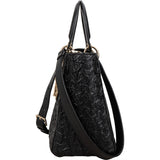 Christian Dior Black Crinkled Lambskin Small Lady Dior Handbag