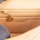 Chanel Quilted Lambskin 24K Gold Mini Single Flap Crossbody Bag