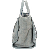 Chanel Denim Deauville Small Tote Shoulder Handbag