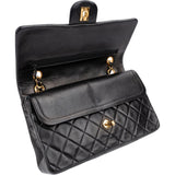 Chanel Quilted Lambskin 24K Gold Medium Double Flap Shoulder Bag