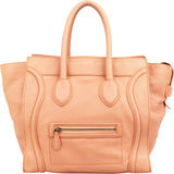 Céline Drummed Calfskin Mini Luggage Tote Handbag