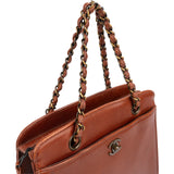 Chanel Grained Leather Vintage CC Tote Handbag