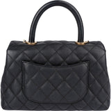 Chanel Quilted Caviar Leather Coco Handle Handbag