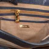 Miu Miu Blue Vitello Leather Tote Handbag