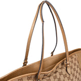 Gucci Monogram GG Canvas Metallic Leather Bree Tote Shoulder Bag