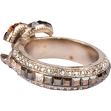 Chanel Crystal & Diamond Embelished CC Ring (50)