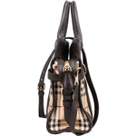 Burberry Haymarket Check Minford Satchel Handbag - vintageandkickz