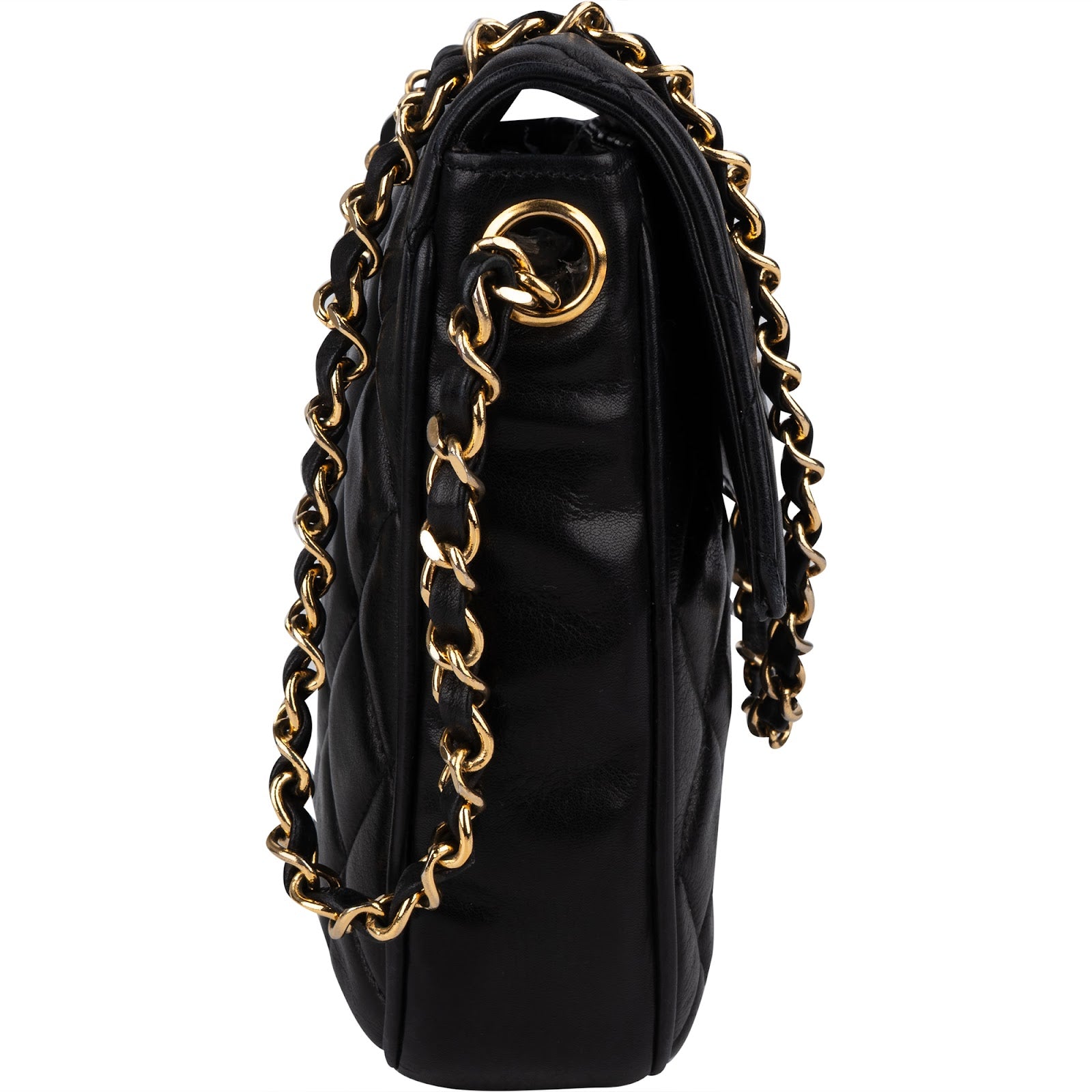 Chanel Quilted Lambskin CC Single Flap Crossbody Bag - vintageandkickz