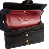 [🔄️B11 / F28] Chanel Quilted Lambskin Medium Double Flap Shoulder Bag - vintageandkickz