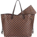 Louis Vuitton Monogram Damier Ebene Neverfull GM Shoulder Bag - vintageandkickz