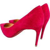Christian Louboutin Fuchsia Velours Suede Leather Kate 85 Pumps Shoes (35,5)
