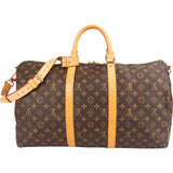 Louis Vuitton Monogram Canvas Keepall 50 Bandoulière Travel Bag