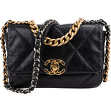 Chanel 19 Quilted Lambskin Medium Single Flap Crossbody Bag