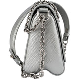 Louis Vuitton Silver Metallic Epi Leather Twist PM Crossbody Bag