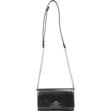 Coach Glitter Patent Leather Foldover Clutch Crossbody Bag