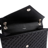Saint Laurent Quilted Grained Leather Large Envelope Crossbody Bag
