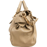 Miu Miu Vitello Lux Leather Bow Handbag
