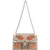 Gucci Limited Monogram GG Supreme  Embroidered Python Dionysus Shoulder Bag