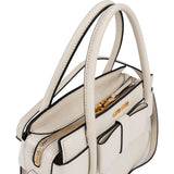 Miu Miu White Madras Leather Bow Handbag