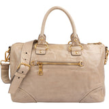 Prada Beige Vitello Shine Leather Bowler Handbag