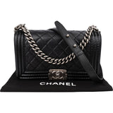 Chanel Quilted Lambskin Medium Boy Single Flap Crossbody Bag