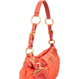 Prada Orange Nylon Puffer Shoulder Bag