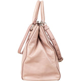 Miu Miu Vitello Lux Shine Leather Tote Satchel Handbag