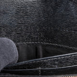 Gucci Black Grained Leather Wallet On Chain Crossbody Bag