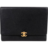 Chanel Caviar Leather CC Flap Wallet