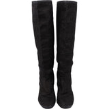 [🔄️B12 / F15] Hermès Black Cotton Knee High Boots - vintageandkickz