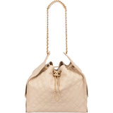 Chanel 25 Quilted Caviar Leather CC Maxi Drawstring Shoulder Bag