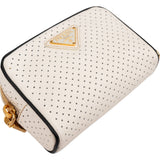 Prada Perforated Saffiano Leather Mini Pouch
