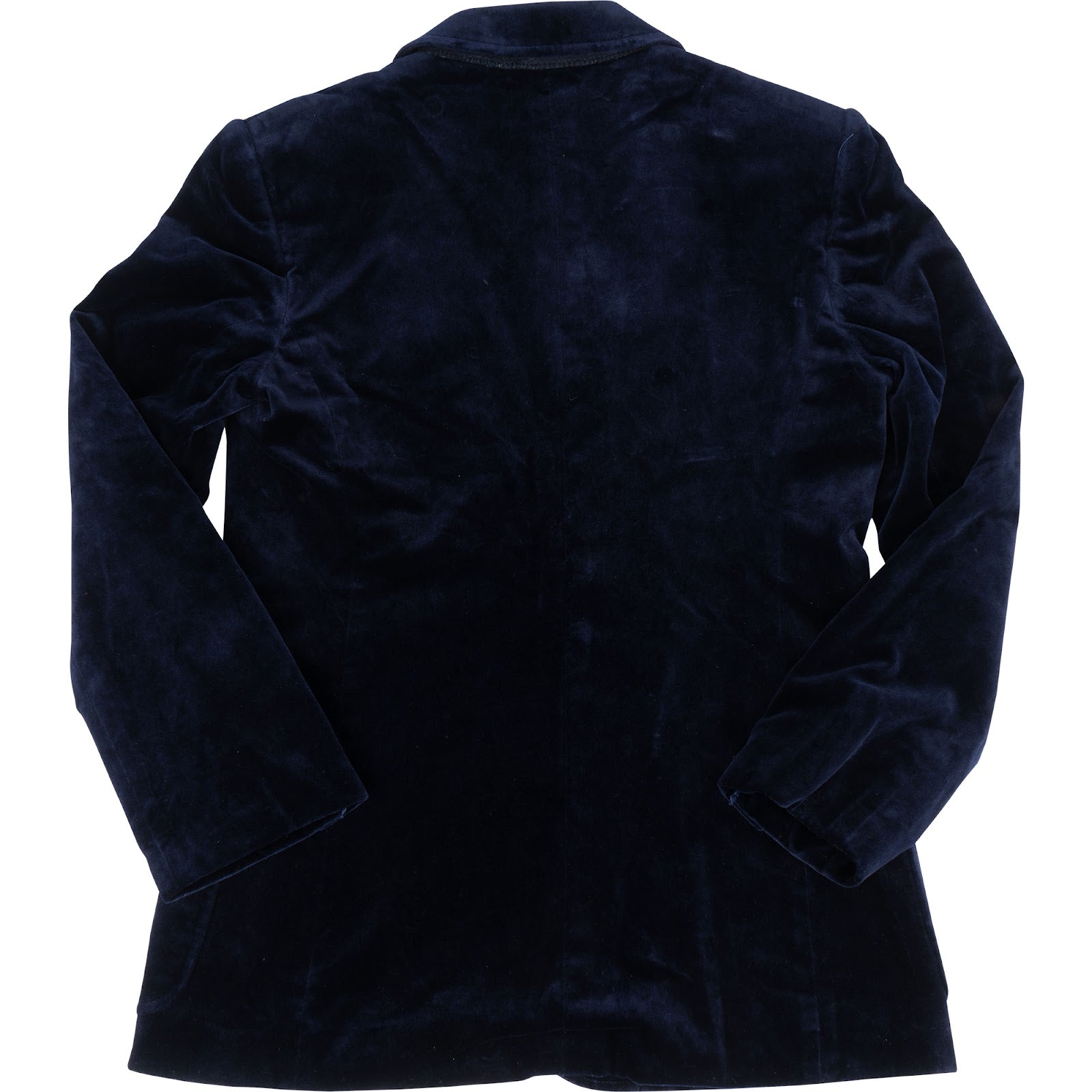 [🔄️B19 / F40] Yves Saint Laurent Navy Samt Velvet Blazer Jacket - vintageandkickz