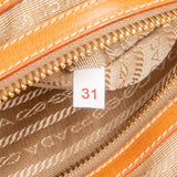 Prada Raffia and Leather Studded Handbag