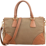 Prada Emblem Jacquard Bauletto Handbag