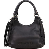 Chanel Grained Calfskin Tassel Hobo Shoulder Bag