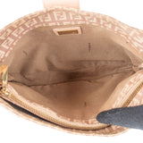 Fendi Monogram FF Zucca Canvas Baguette Buckle Shoulder Bag