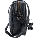 Saint Laurent Croc-Embossed Leather Lou Camera Crossbody Bag