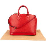 Louis Vuitton Red Epi Leather Alma PM Handbag