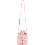 MCM Monogram Visetos Puppy Mini Drawstring Crossbody Bag