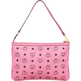 MCM Pink Monogram Visetos Pouch Shoulder Bag