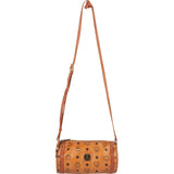 MCM Monogram Visetos Cylinder Bowling Crossbody Bag