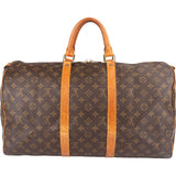 Louis Vuitton Monogram Canvas Keepall 50 Travel Bag