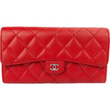 Chanel Quilted Caviar Leather Classic Flap Wallet