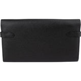 Hermès Noir Epsom Leather Kelly 20 Classic Wallet