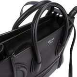 Celine Grained Leather Luggage Nano Crossbody Handbag