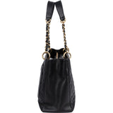 Chanel Quilted Caviar Leather Grand Shopping Tote Shoulder Bag