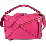 Loewe Pink Calfskin Puzzle Handbag